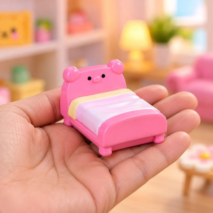 15-Piece Cute Animal-Themed Dollhouse Furniture Miniatures Set – Kawaii Miniature Home & Kitchen Decor Toys