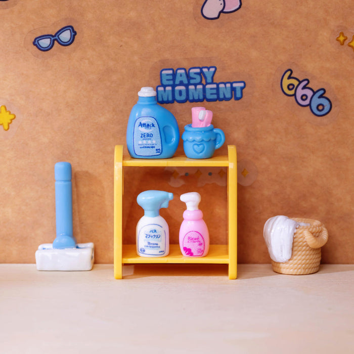 15-Piece Miniature Laundry & Bathroom Accessories Set for Dollhouses & Dioramas