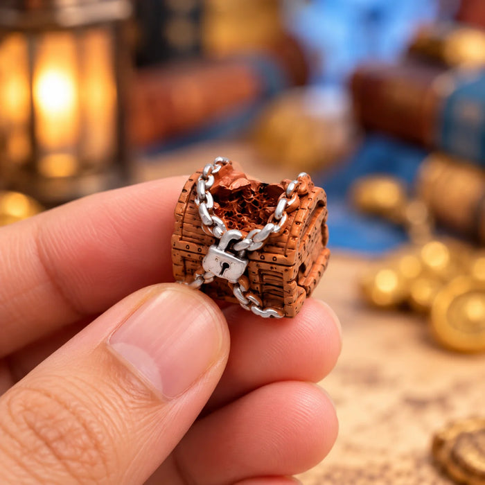 8-Piece Miniature Sunken Treasure & Ocean Figurine Set for Aquariums & Dioramas