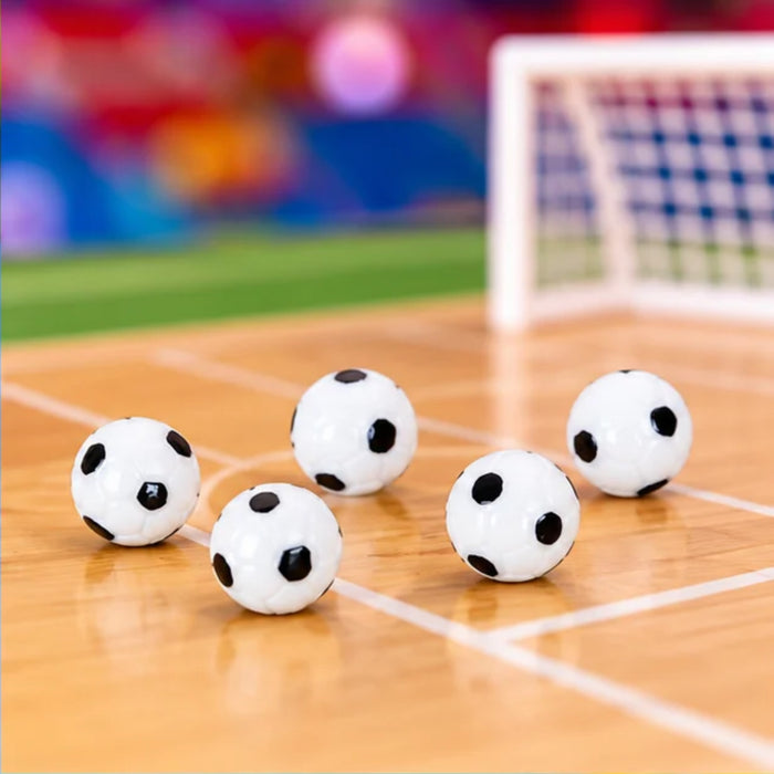Miniature Soccer Balls Set of 6 – Tiny Football Plastic Figurines for Dollhouse, Fairy Garden & Crafts
