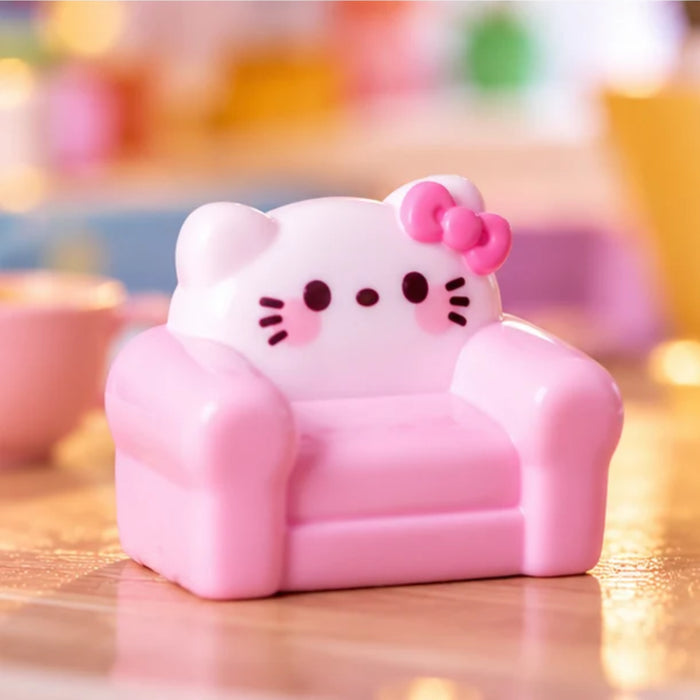 Kawaii Hello Kitty Miniature Dollhouse Furniture Set – 13-Piece Cute Pink Room Decor & Collectibles