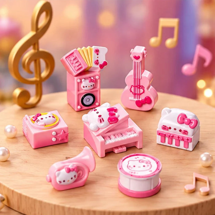 Hello Kitty Pink Miniature Musical Instruments Set (Pack of 8)