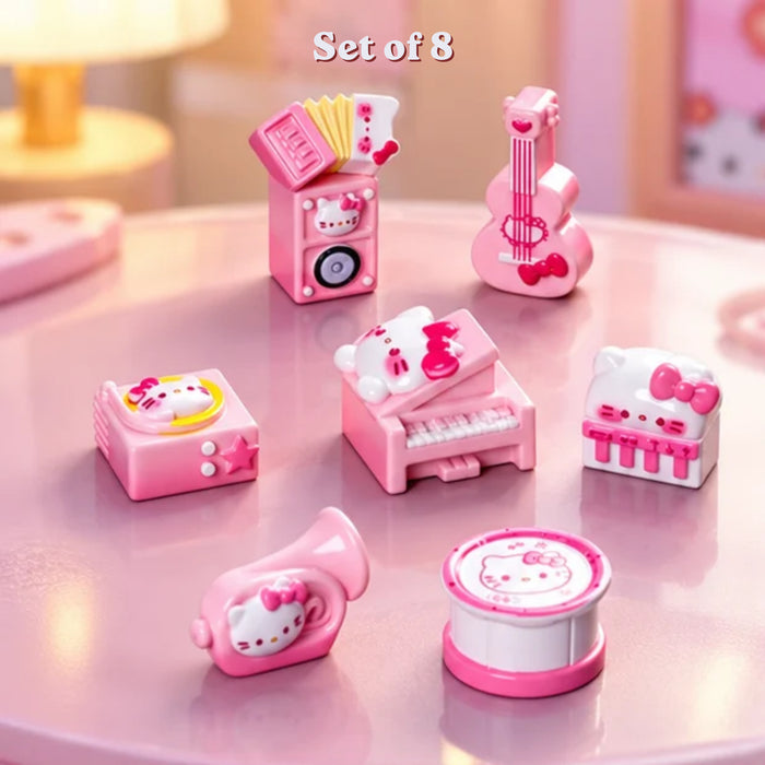 Hello Kitty Pink Miniature Musical Instruments Set (Pack of 8)