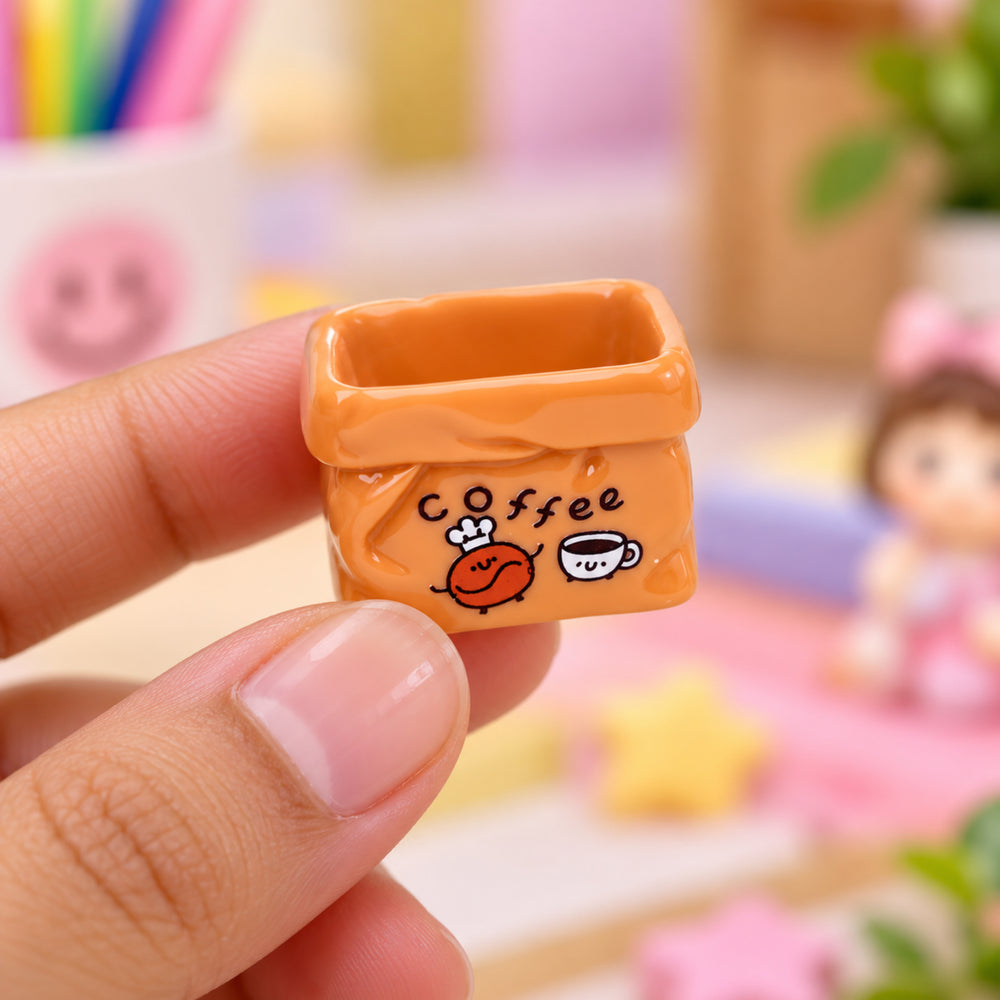 Kawaii Dollhouse Miniature Colorful Food & Storage Bags – 6-Piece Collection
