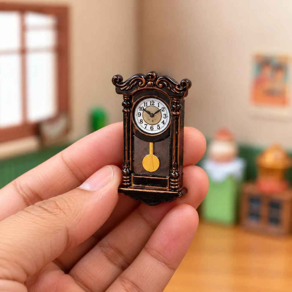 Vintage Retro Dollhouse Miniature Room Decor Set – 18-Piece Collectible Mini Furniture & Accessories