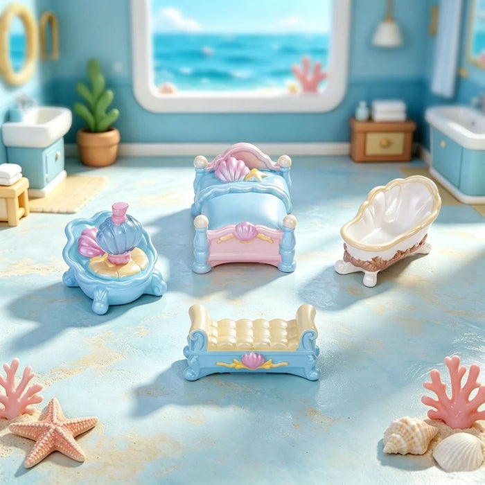 Ocean Dreamer Mermaid Miniature Bedroom Furniture Set (6-Piece)