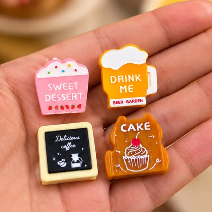 Cute Food and Drink Decorative Miniatures (Set of 4)