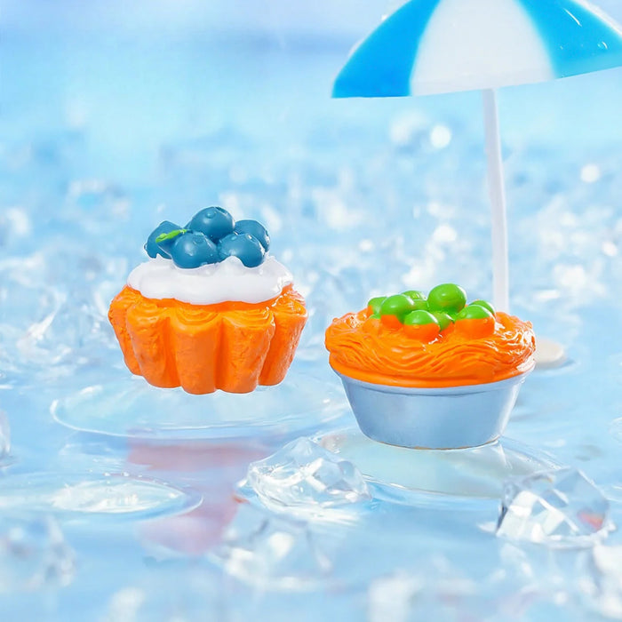 7-Piece Cute Dollhouse Miniature Food Bakery Collection - Artificial Cakes, Tarts, and Pastries