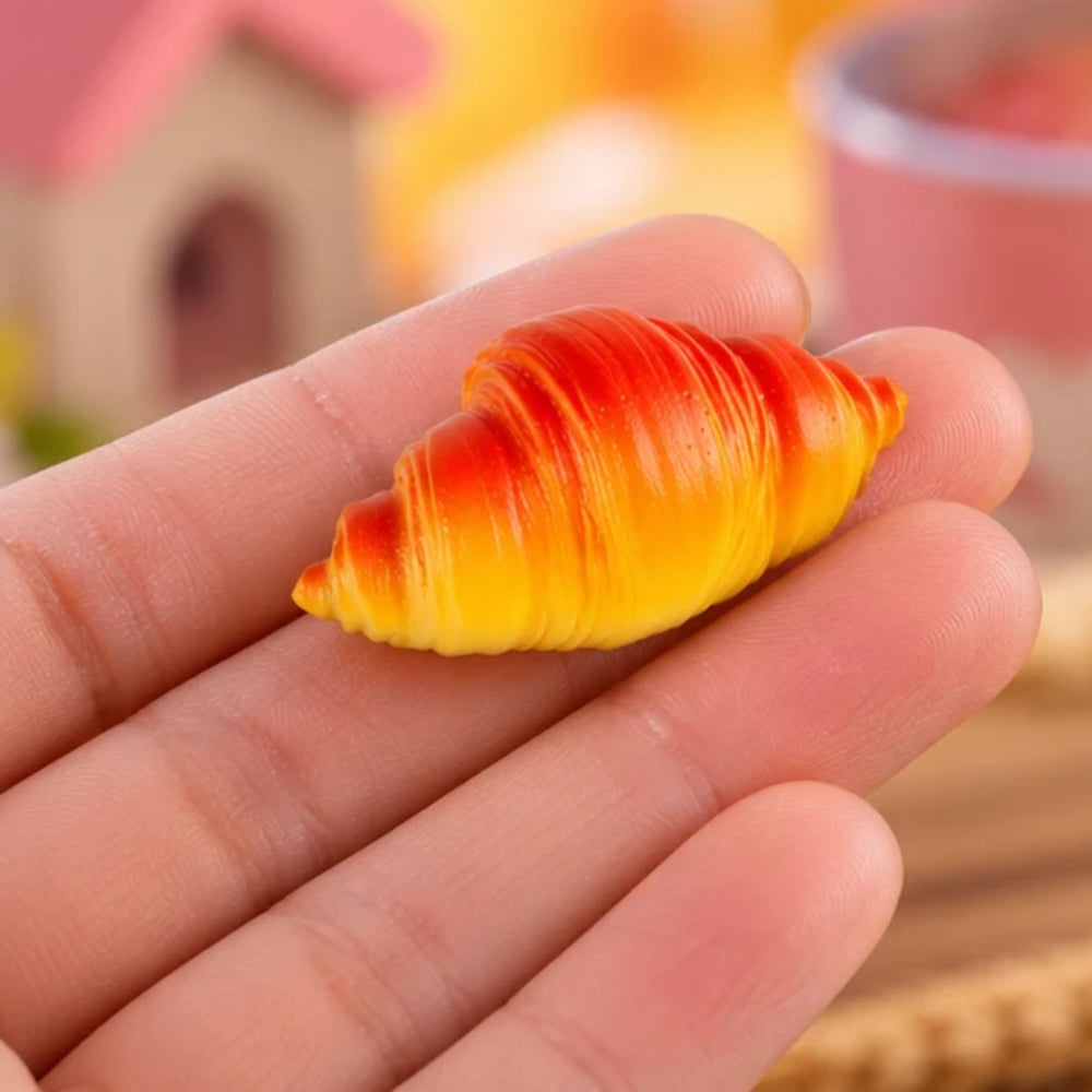 Set of 10 Realistic Miniature Bakery & Bread Plastic Decors for DIY Crafts