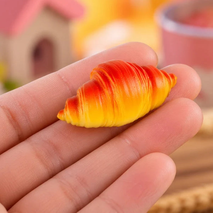 Set of 10 Realistic Miniature Bakery & Bread Plastic Decors for DIY Crafts