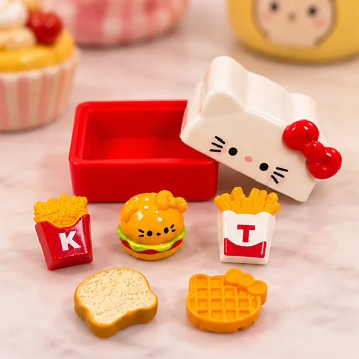 Hello Kitty Fast Food Miniature Storage Box Set (Pack of 6 Collectibles)