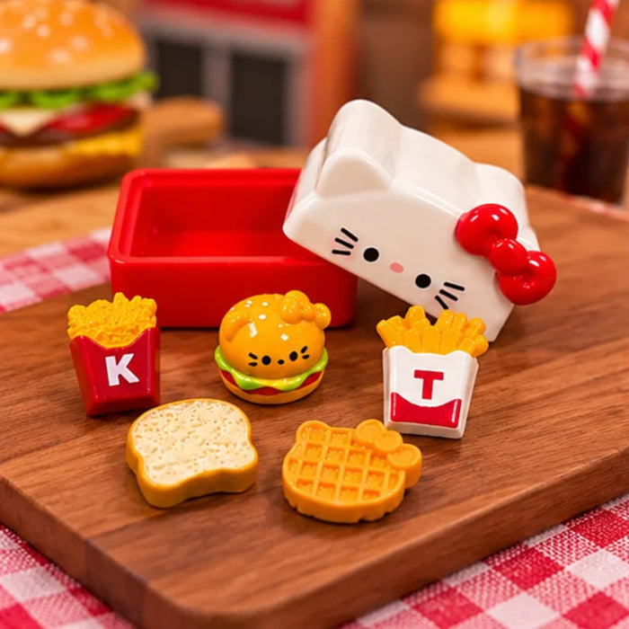 Hello Kitty Fast Food Miniature Storage Box Set (Pack of 6 Collectibles)