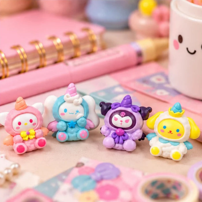 Kawaii Sanrio Character Mini Unicorn Collectible Figurines – Set of 4