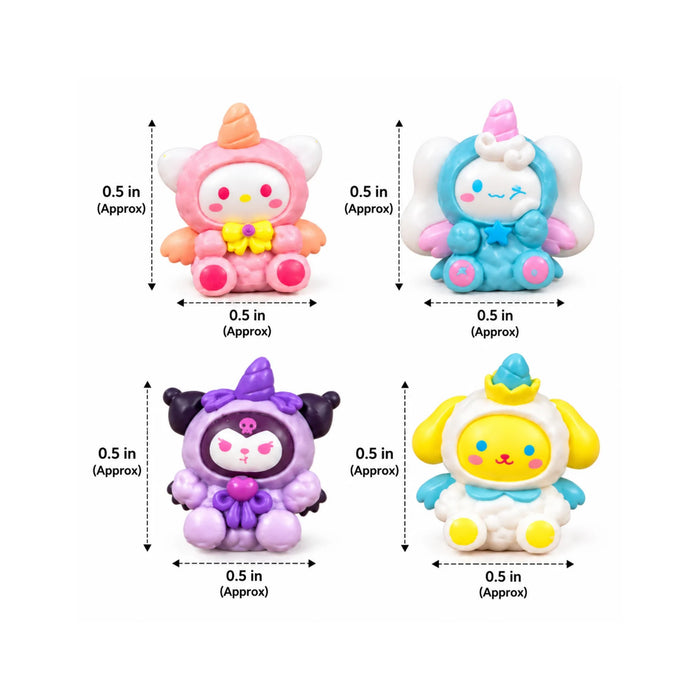 Kawaii Sanrio Character Mini Unicorn Collectible Figurines – Set of 4