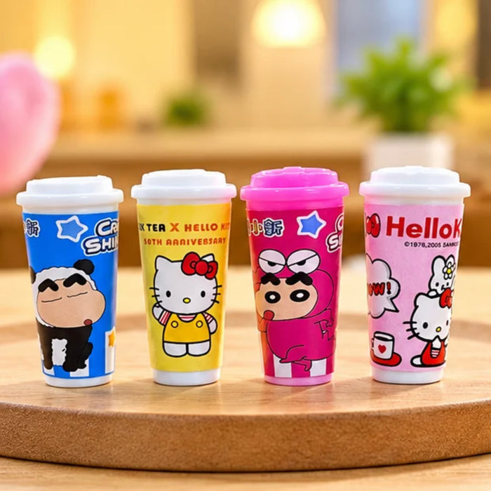 Cute Cartoon Character Miniature Coffee & Milk Tea Cups Collectible Set – Pack of 4