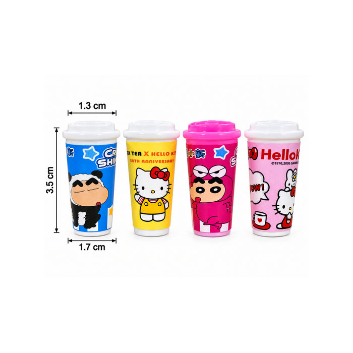 Cute Cartoon Character Miniature Coffee & Milk Tea Cups Collectible Set – Pack of 4