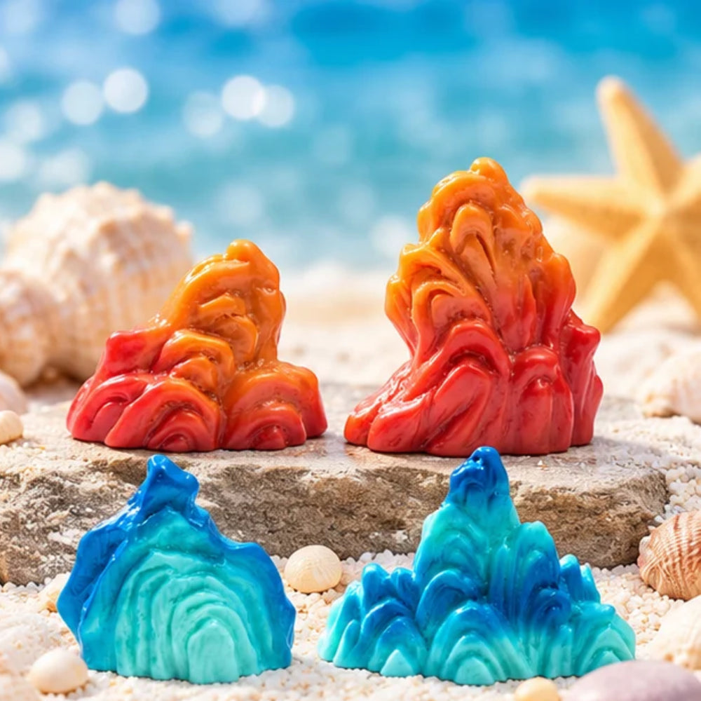 Miniature Rock and Mountain Showpiece for Home Decor, Fairy Garden, and Terrarium (Set of 4)