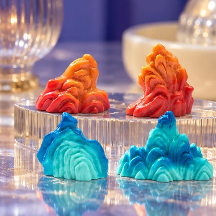 Miniature Rock and Mountain Showpiece for Home Decor, Fairy Garden, and Terrarium (Set of 4)