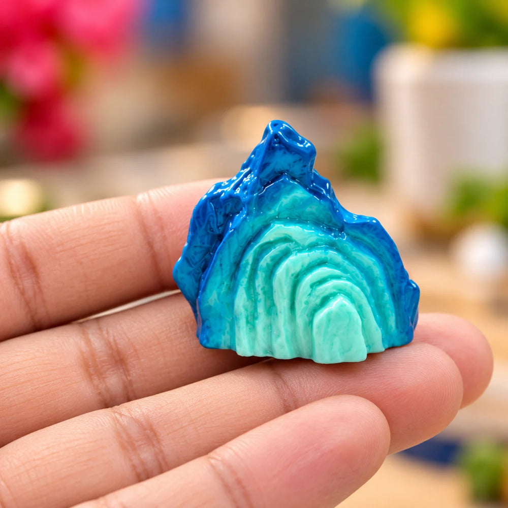 Miniature Rock and Mountain Showpiece for Home Decor, Fairy Garden, and Terrarium (Set of 4)