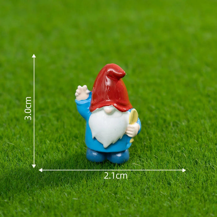 Miniature Garden Gnomes - Set of 6 Colorful Plastic Figurines for Terrarium, Fairy Garden, and Home Decor