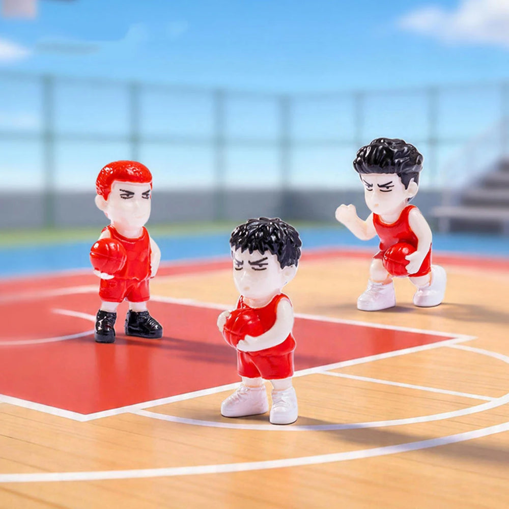 Miniature Basketball Players Set of 3, Sports Action Figurines for Home Decor, Office Desk
