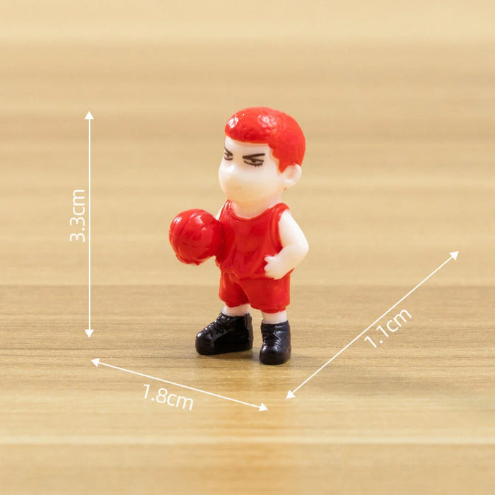Miniature Basketball Players Set of 3, Sports Action Figurines for Home Decor, Office Desk