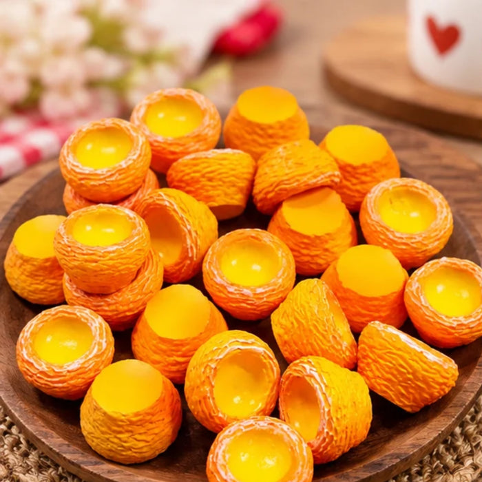 Miniature Orange Textured Pots – Set of 10 Micro Landscape & Fairy Garden Accessories