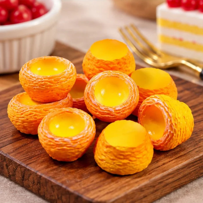 Miniature Orange Textured Pots – Set of 10 Micro Landscape & Fairy Garden Accessories