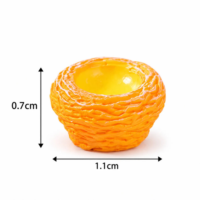 Miniature Orange Textured Pots – Set of 10 Micro Landscape & Fairy Garden Accessories