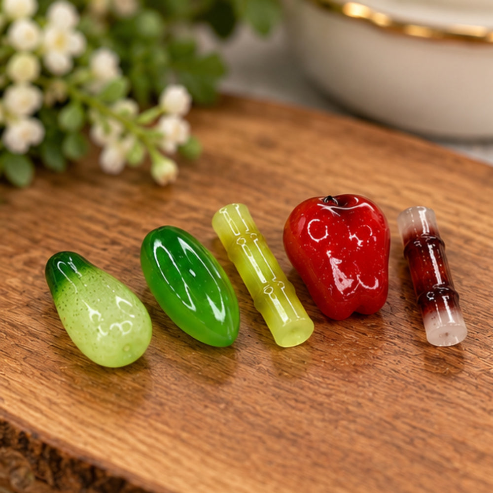 Wonderland Assorted Fruit and Vegetable Glass Beads