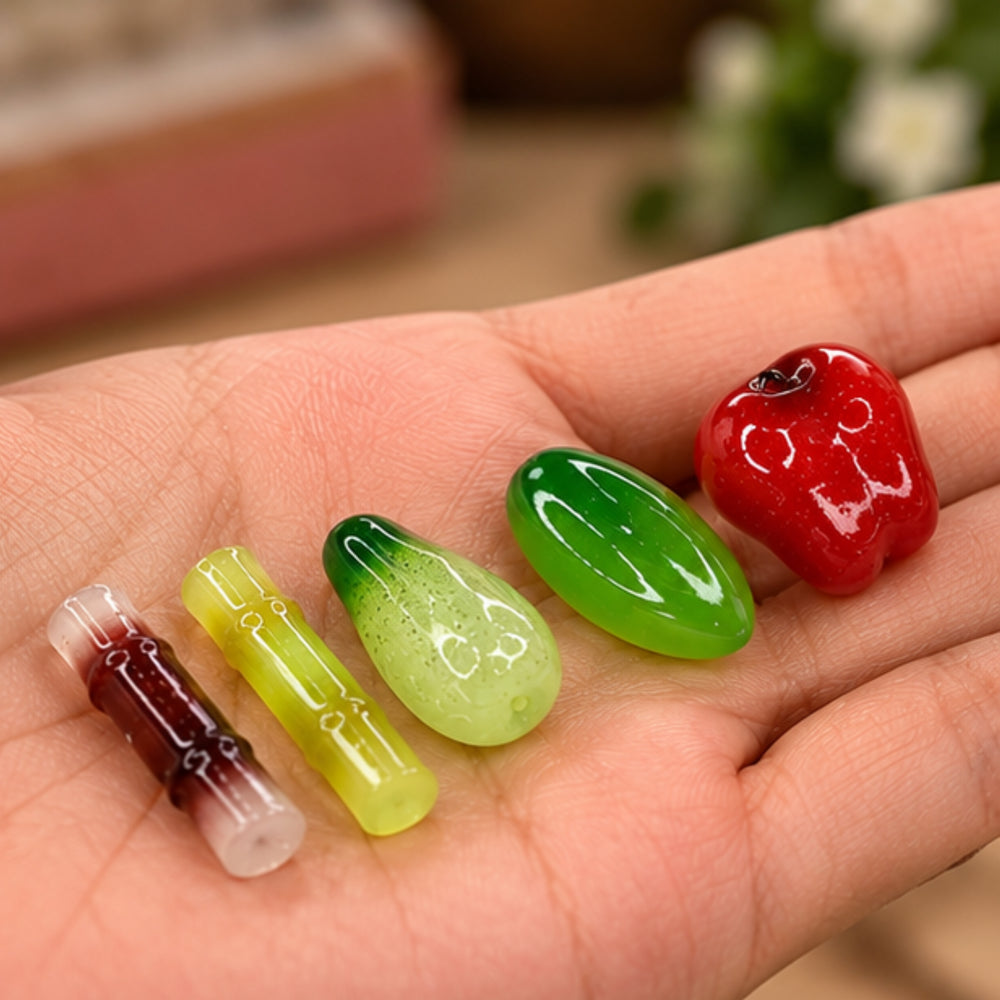Wonderland Assorted Fruit and Vegetable Glass Beads