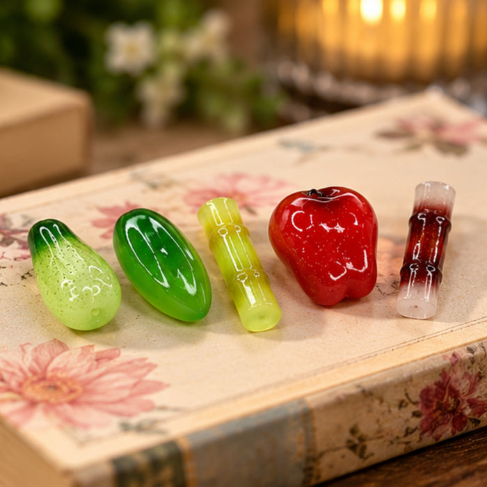 Wonderland Assorted Fruit and Vegetable Glass Beads