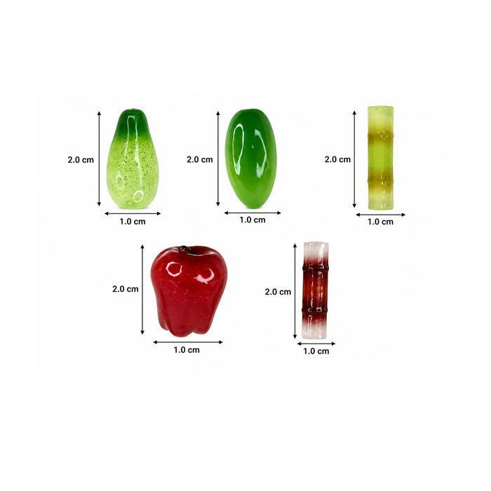 Wonderland Assorted Fruit and Vegetable Glass Beads
