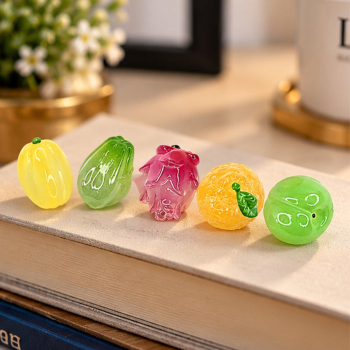 Wonderland Fruit & Vegetable  Miniature set |  Crystal Glass Miniature Fruit Figurine| Colorful Art Glass Sculptures for HomeDecor | Elegant Paperweight & Collectible Gift
