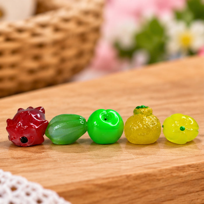 (Set of 5 Mini Fruits |Fruit Model Realistic |Mini Fruit Kitchen Food Simulation Fruits for DIY Crafts -11