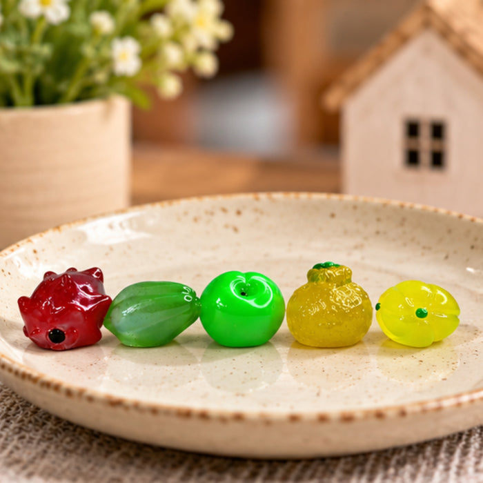 (Set of 5 Mini Fruits |Fruit Model Realistic |Mini Fruit Kitchen Food Simulation Fruits for DIY Crafts -11