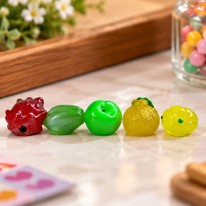 (Set of 5 Mini Fruits |Fruit Model Realistic |Mini Fruit Kitchen Food Simulation Fruits for DIY Crafts -11