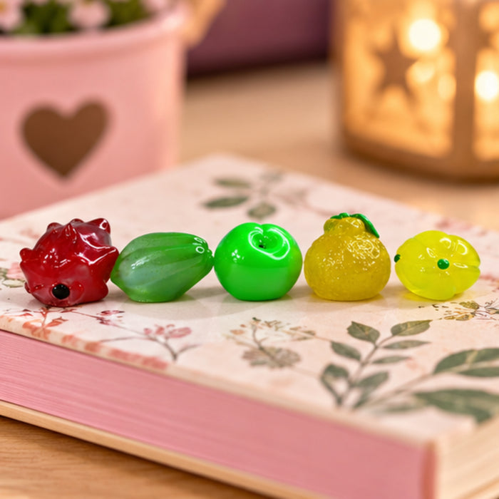 (Set of 5 Mini Fruits |Fruit Model Realistic |Mini Fruit Kitchen Food Simulation Fruits for DIY Crafts -11