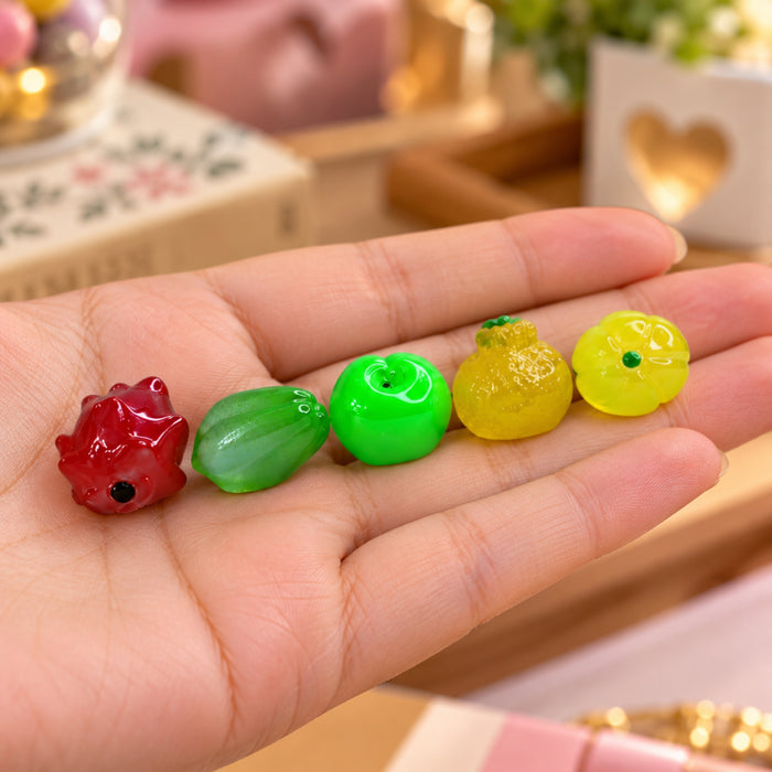 (Set of 5 Mini Fruits |Fruit Model Realistic |Mini Fruit Kitchen Food Simulation Fruits for DIY Crafts -11