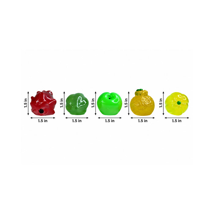(Set of 5 Mini Fruits |Fruit Model Realistic |Mini Fruit Kitchen Food Simulation Fruits for DIY Crafts -11