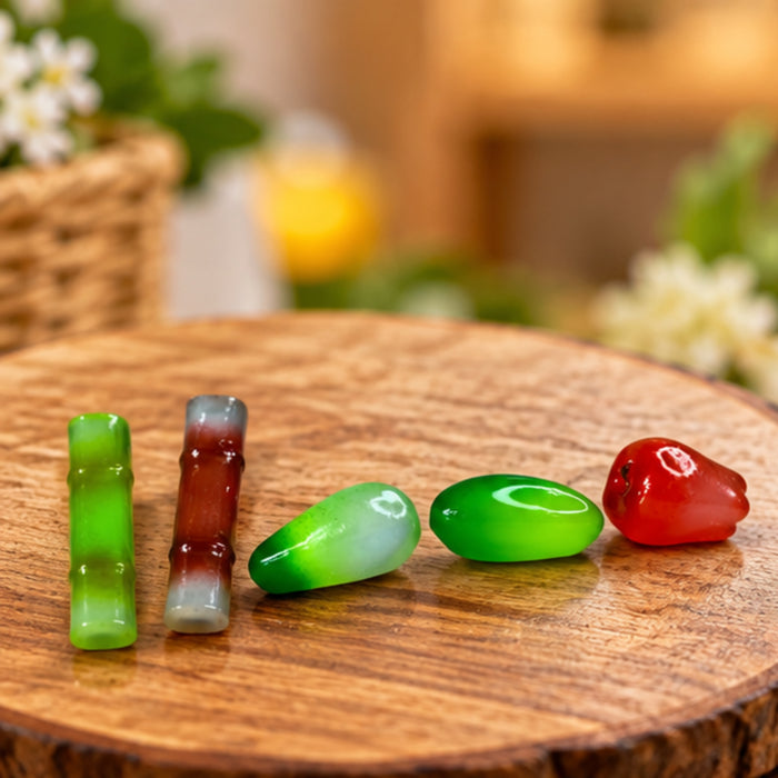 (Set of 5 Mini Fruits |Fruit Model Realistic |Mini Fruit Kitchen Food Simulation Fruits for DIY Crafts -10
