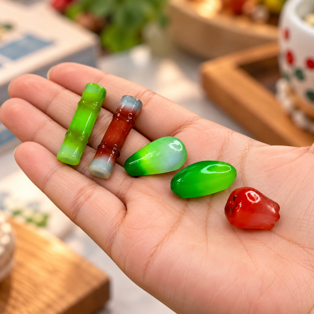 (Set of 5 Mini Fruits |Fruit Model Realistic |Mini Fruit Kitchen Food Simulation Fruits for DIY Crafts -10