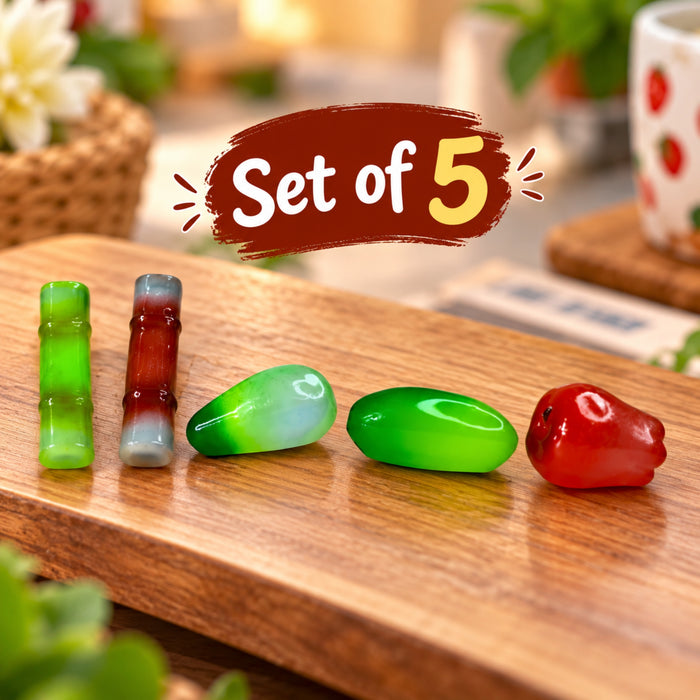 (Set of 5 Mini Fruits |Fruit Model Realistic |Mini Fruit Kitchen Food Simulation Fruits for DIY Crafts -10