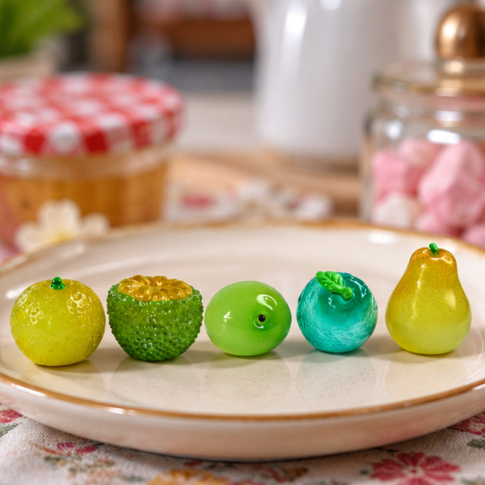 (Set of 5 Mini Fruits |Fruit Model Realistic |Mini Fruit Kitchen Food Simulation Fruits for DIY Crafts -08