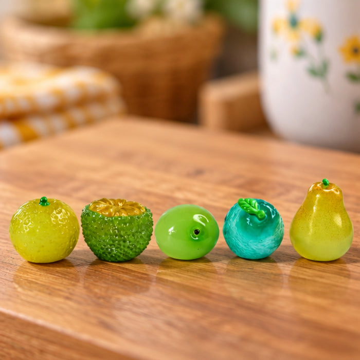 (Set of 5 Mini Fruits |Fruit Model Realistic |Mini Fruit Kitchen Food Simulation Fruits for DIY Crafts -08