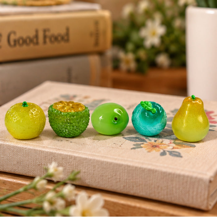 (Set of 5 Mini Fruits |Fruit Model Realistic |Mini Fruit Kitchen Food Simulation Fruits for DIY Crafts -08