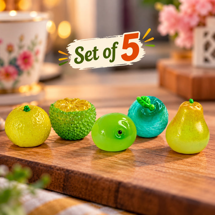 (Set of 5 Mini Fruits |Fruit Model Realistic |Mini Fruit Kitchen Food Simulation Fruits for DIY Crafts -08