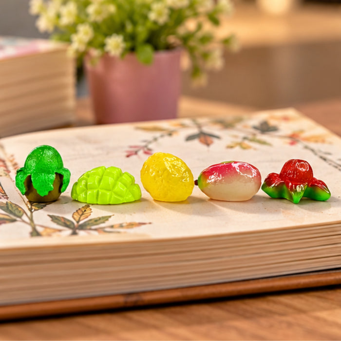 (Set of 5 Mini Fruits |Fruit Model Realistic |Mini Fruit Kitchen Food Simulation Fruits for DIY Crafts -02
