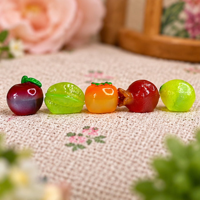 (Set of 5 Mini Fruits |Fruit Model Realistic |Mini Fruit Kitchen Food Simulation Fruits for DIY Crafts -01