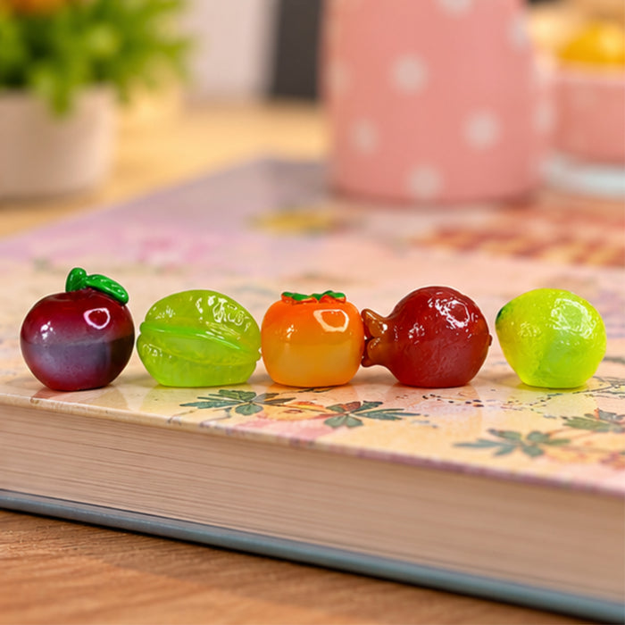 (Set of 5 Mini Fruits |Fruit Model Realistic |Mini Fruit Kitchen Food Simulation Fruits for DIY Crafts -01